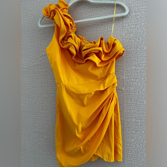 Mango Asymmetric ruffled dress - Picture 3 of 3